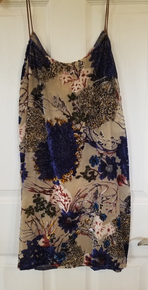 Free People Burnout Velvet Slip Dress